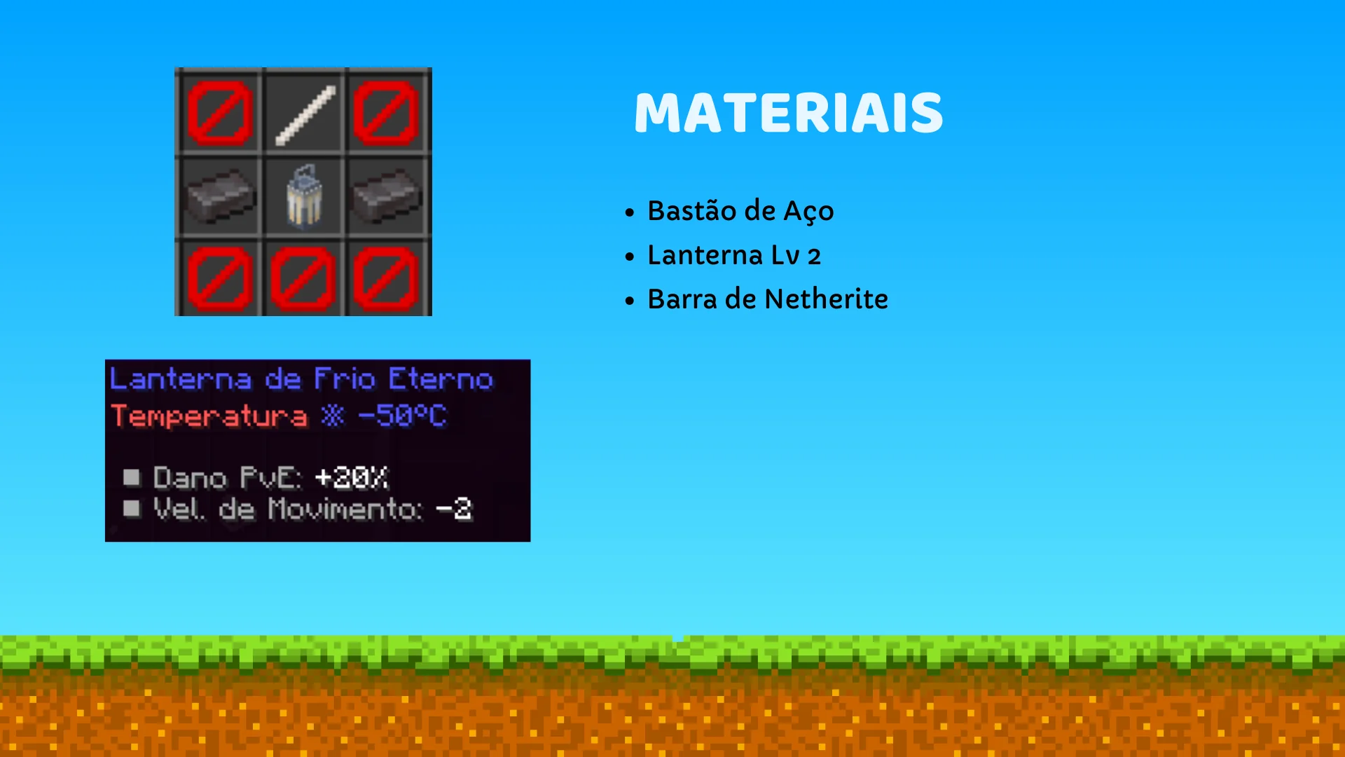 Receita da Lanterna de Frio Eterno, de −50 °C